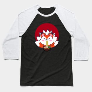 fox eating ramen Baseball T-Shirt